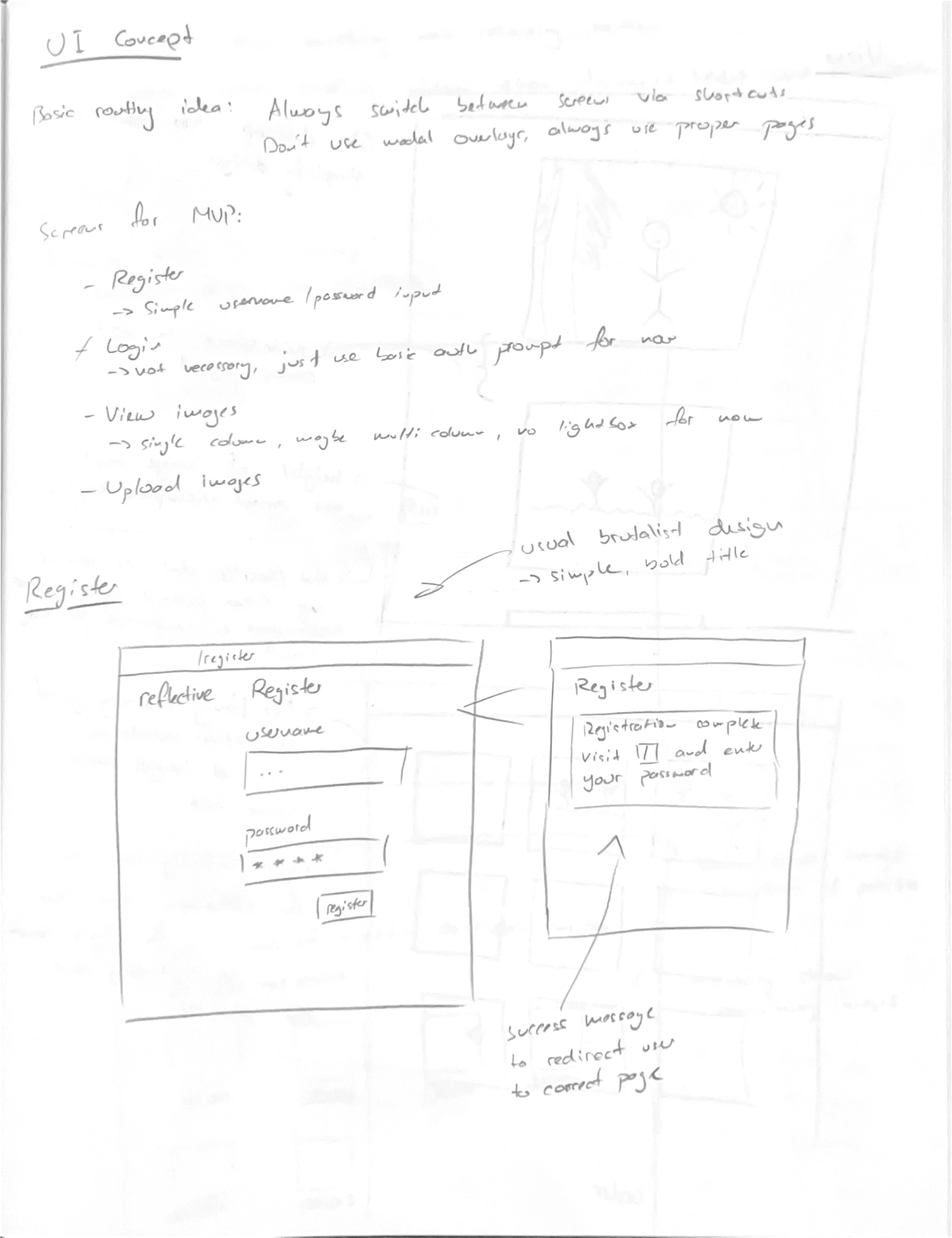 Screenshot of UX concept