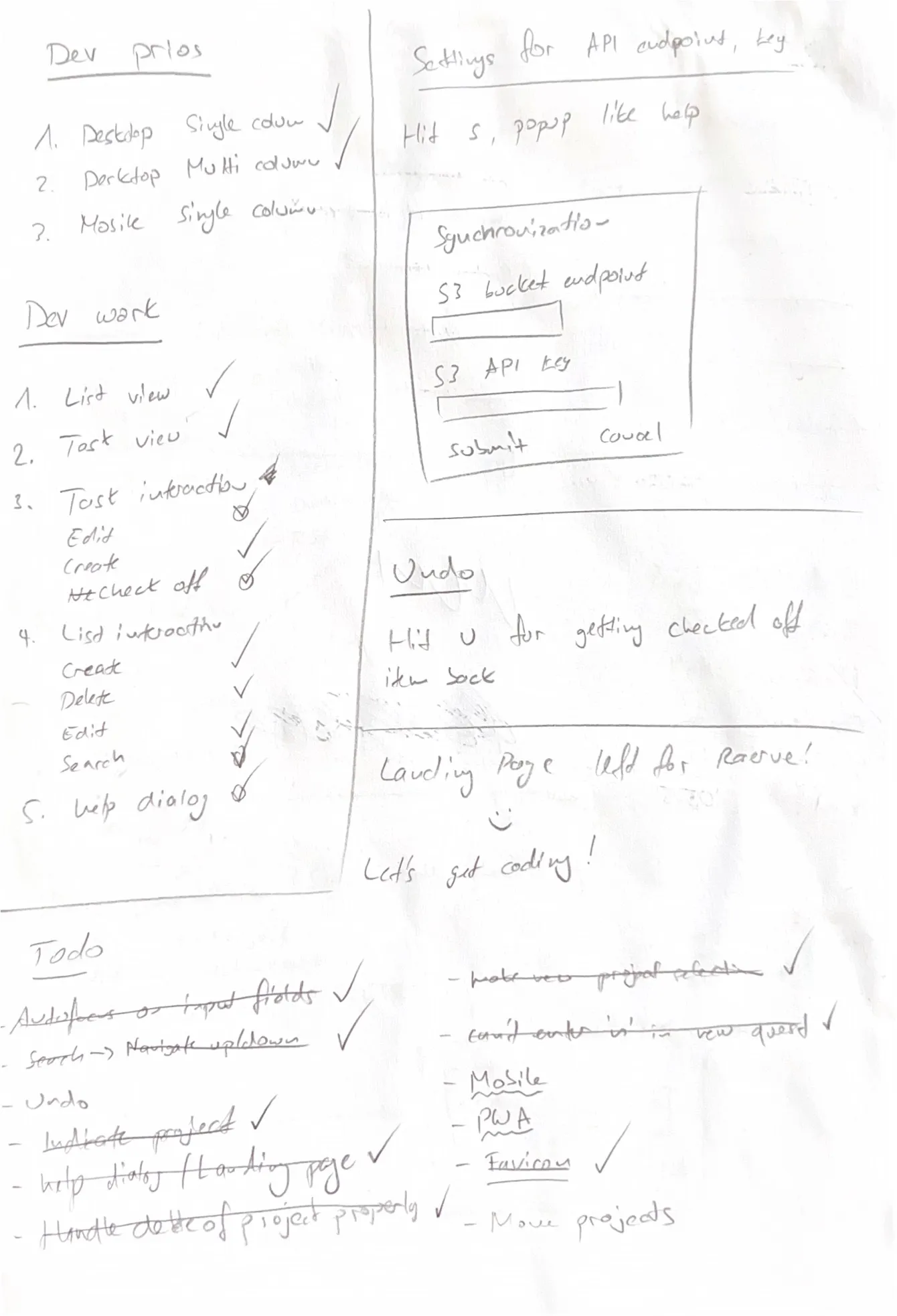 Screenshot of UX concept
